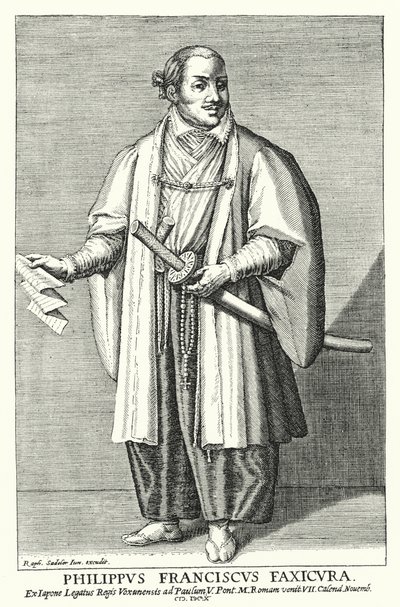 Hasekura Tsunenaga, embajador japonés ante el Papa, 1615 de Raphael I after Sadeler